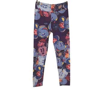 LuLaRoe Disney Mickey Mouse Leggings One Size Multicolor Graphic OS
